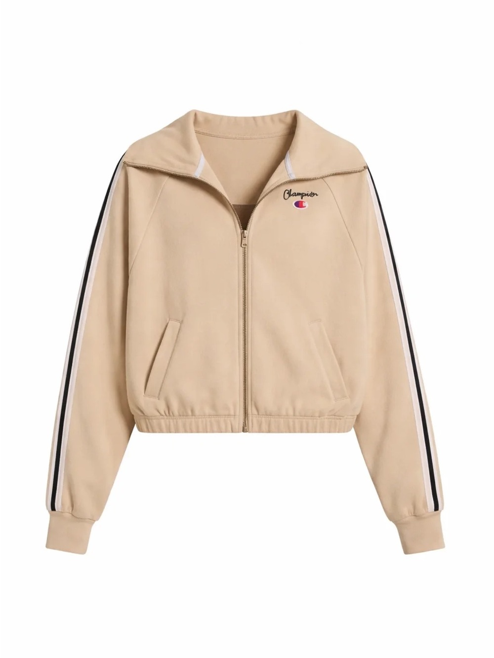 Champion Women's Game Day Full Zip Mock Neck Top - Tan Size: Small
